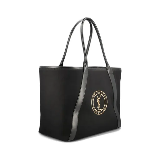 Saint Laurent Rive Gauche Logo Embroidered Tote Bag