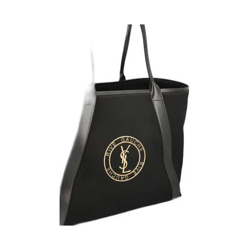 Saint Laurent Rive Gauche Logo Embroidered Tote Bag