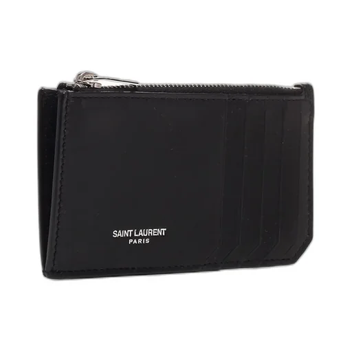 Saint Laurent Logo Detailed Zip-Up Cardholder