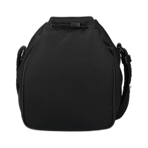 Saint Laurent Logo Plaque Drawstring Shoulder Bag