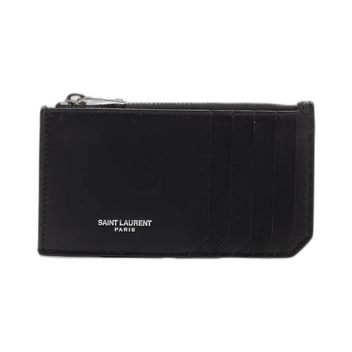 Saint Laurent Logo Detailed Zip-Up Cardholder