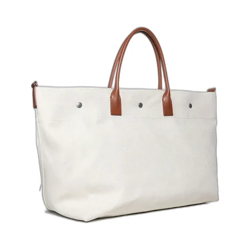 Saint Laurent Rive Gauche Logo Printed Maxi Tote Bag