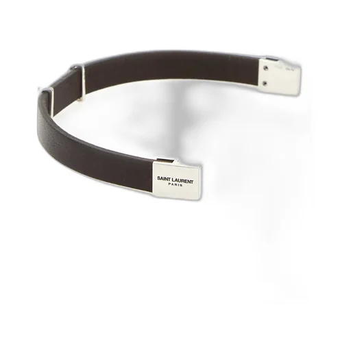 Saint Laurent Cassandre Logo Plaque Bracelet