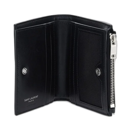 Saint Laurent Logo Plaque Zipped Wallet