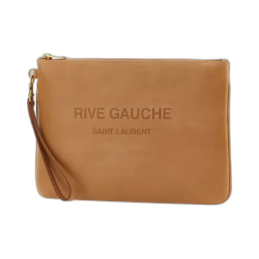 Saint Laurent Rive Gauche Zip-Up Clutch Bag