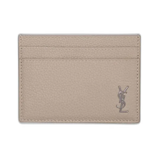 Saint Laurent Cassandre Logo Plaque Tiny Card Case