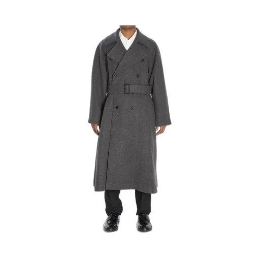 Saint Laurent Double-Breasted Belted Coat