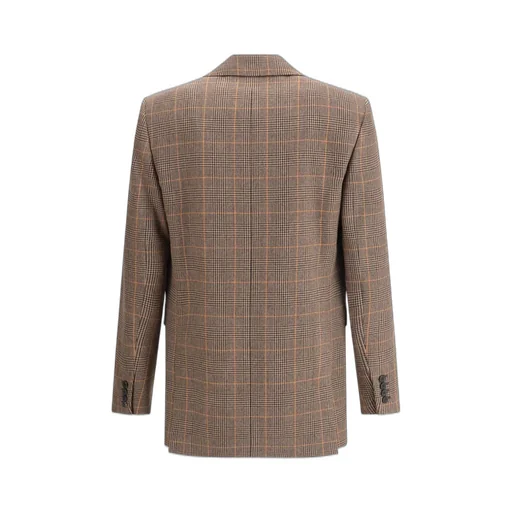 Saint Laurent Double-Breasted Checked Jacket