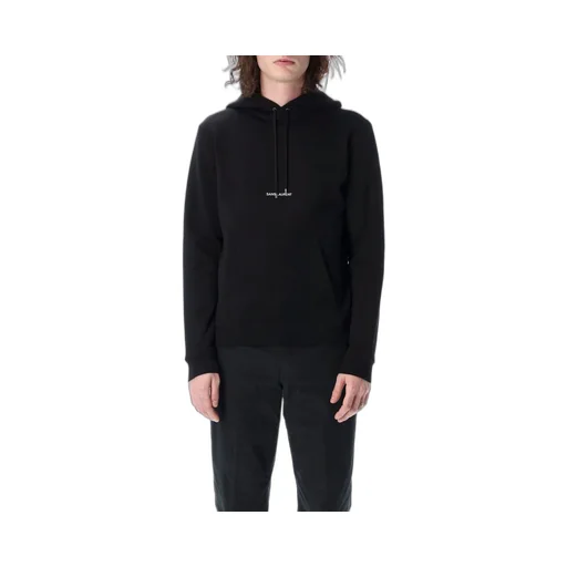 Saint Laurent Logo Printed Drawstring Hoodie