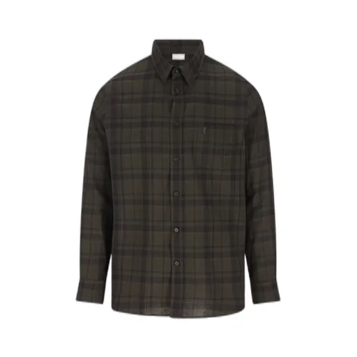 Saint Laurent Cassandre Checked Shirt