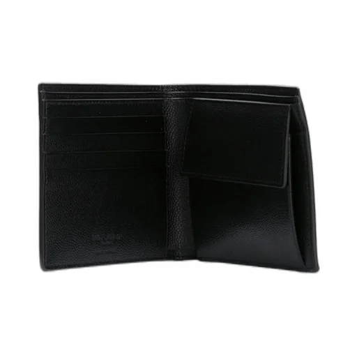 Saint Laurent Paris East/West Logo Detailed Bi-Fold Wallet