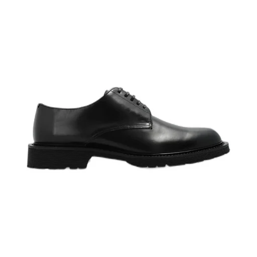 Saint Laurent Almond Toe Lace-Up Shoes