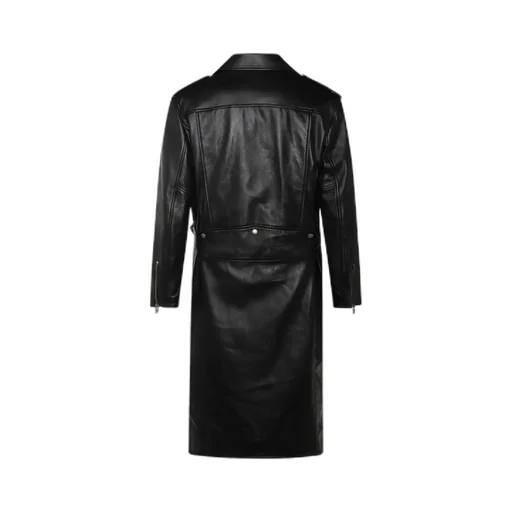 Saint Laurent Zip-Up Belted Coat