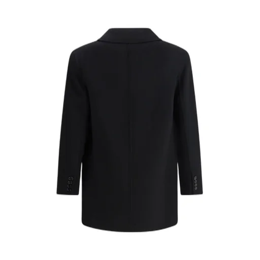 Saint Laurent Double-Breasted Long-Sleeved Peacoat