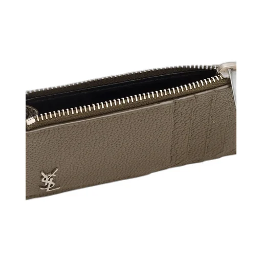 Saint Laurent Tiny Cassandre Fragments Zipped Card Case