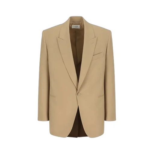 Saint Laurent Single-Breasted Peaked Lapel Jacket