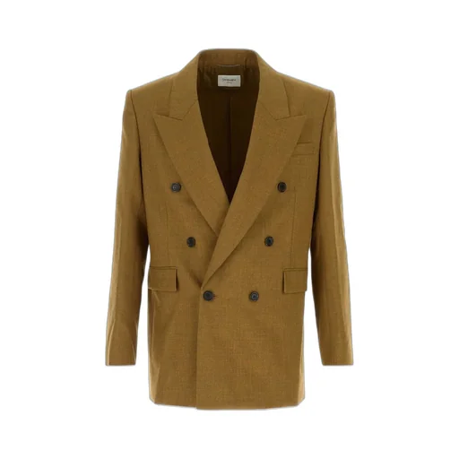 Saint Laurent Double-Breasted Long-Sleeved Jacket