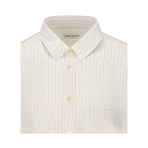 Saint Laurent Striped Long-Sleeved Shirt