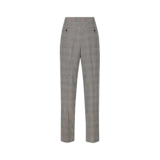 Saint Laurent High Waist Checked Trousers