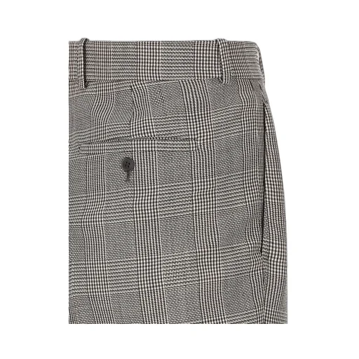 Saint Laurent High Waist Checked Trousers