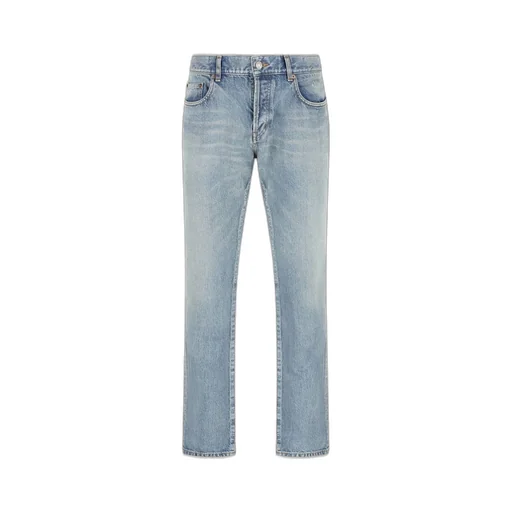 Saint Laurent Logo Patch Low-Rise Jeans