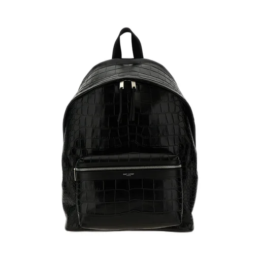 Saint Laurent Embossed Zip-Up City Backpack
