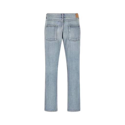 Saint Laurent Logo Patch Low-Rise Jeans