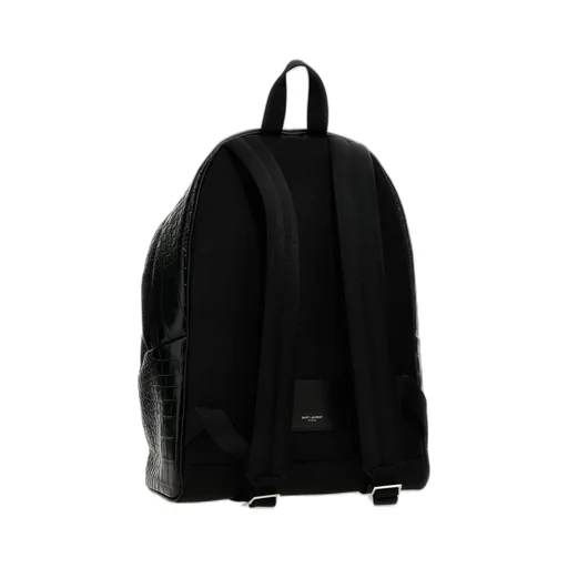Saint Laurent Embossed Zip-Up City Backpack