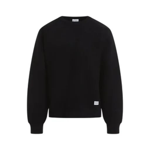Saint Laurent Logo Patch Crewneck Sweatshirt