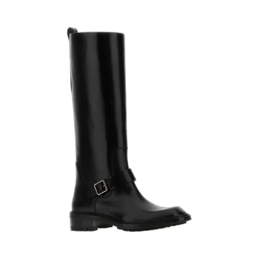 Saint Laurent Vadim Square Toe Buckled Boots
