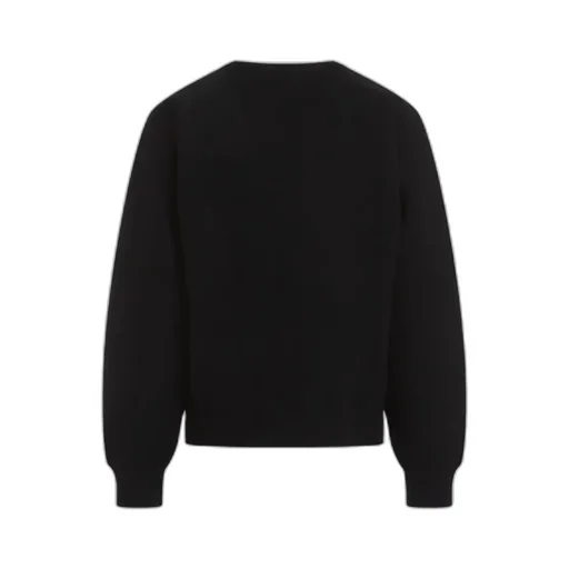 Saint Laurent Logo Patch Crewneck Sweatshirt