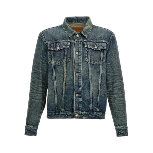 Saint Laurent Buttoned Long-Sleeved Denim Jacket