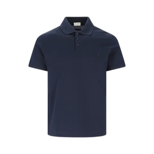 Saint Laurent Cassandre Logo Embroidered Polo Shirt