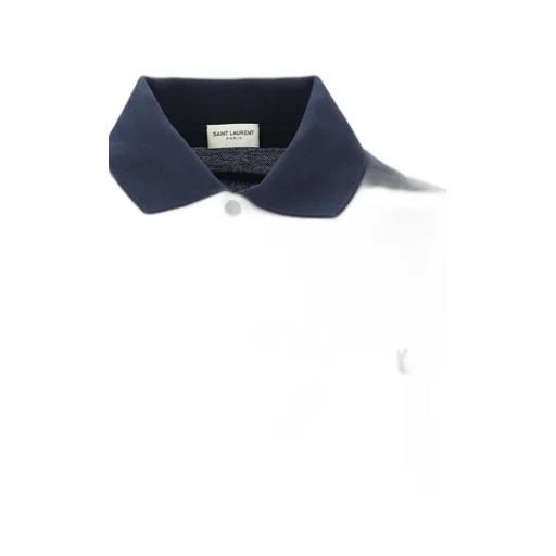 Saint Laurent Cassandre Logo Embroidered Polo Shirt