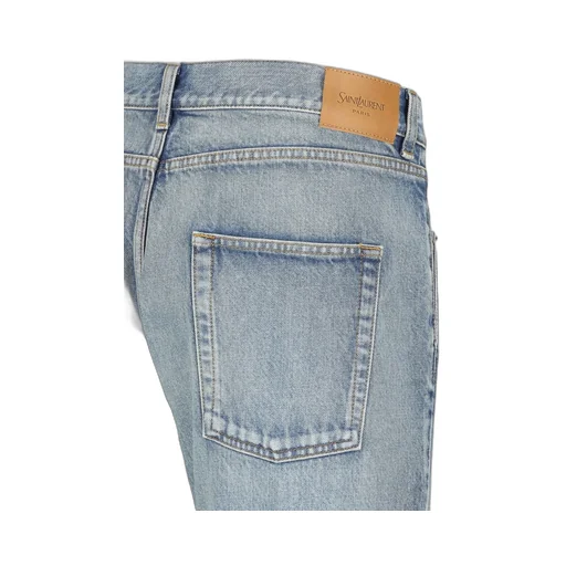Saint Laurent Logo Patch Low-Rise Jeans