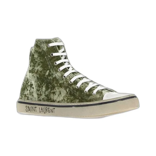Saint Laurent Malibu Mid-Top Sneakers