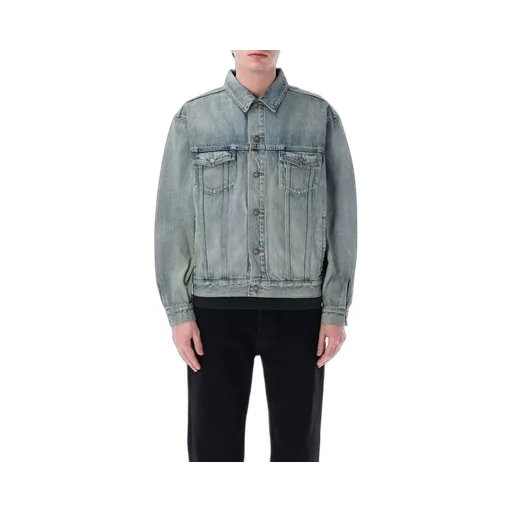 Saint Laurent Button-Up Denim Trucker Jacket
