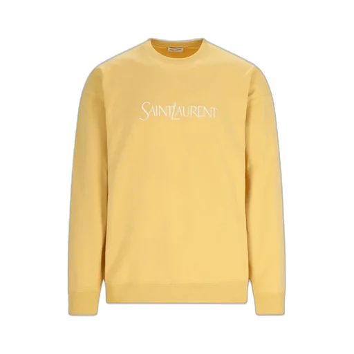 Saint Laurent Logo Embroidered Crewneck Sweatshirt