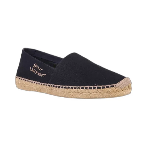 Saint Laurent Logo Embroidered Slip-On Espadrilles