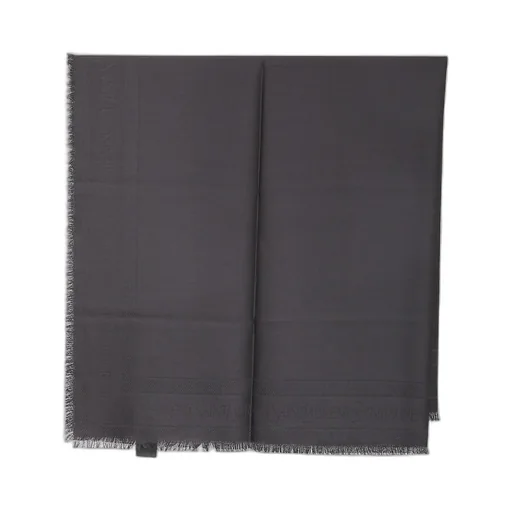 Saint Laurent Logo Detailed Frayed Edge Scarf