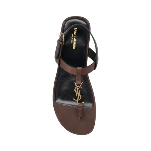 Saint Laurent Cassandra Logo Plaque Sandals