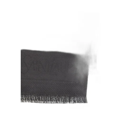 Saint Laurent Logo Detailed Frayed Edge Scarf
