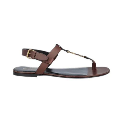Saint Laurent Cassandra Logo Plaque Sandals