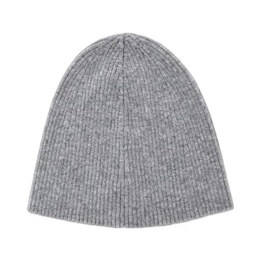Saint Laurent Logo Patch Ribbed Beanie