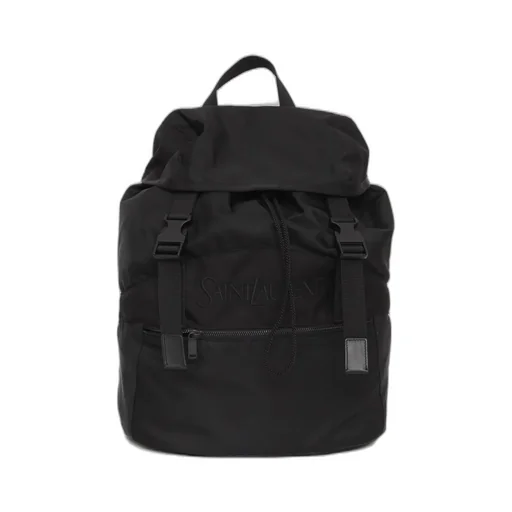 Saint Laurent Logo Embroidered Buckle Fastening Backpack