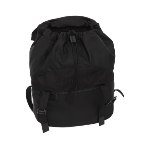 Saint Laurent Logo Embroidered Buckle Fastening Backpack
