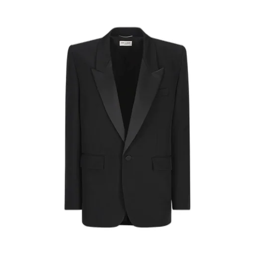 Saint Laurent Single-Breasted Long-Sleeved Jacket