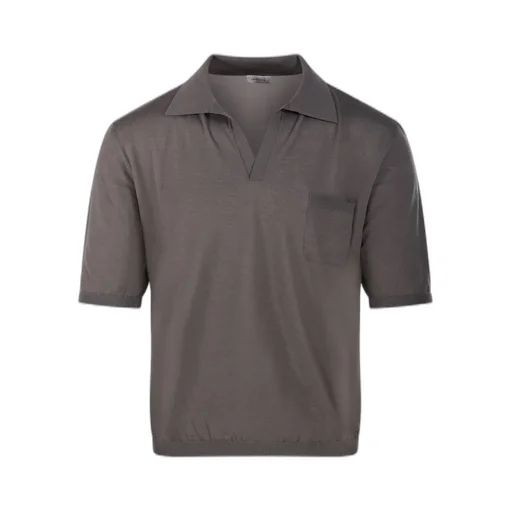Saint Laurent V-Neck Short-Sleeved Polo Shirt