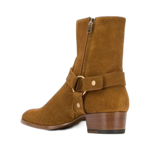 Saint Laurent Wyatt Harness Ankle Boots