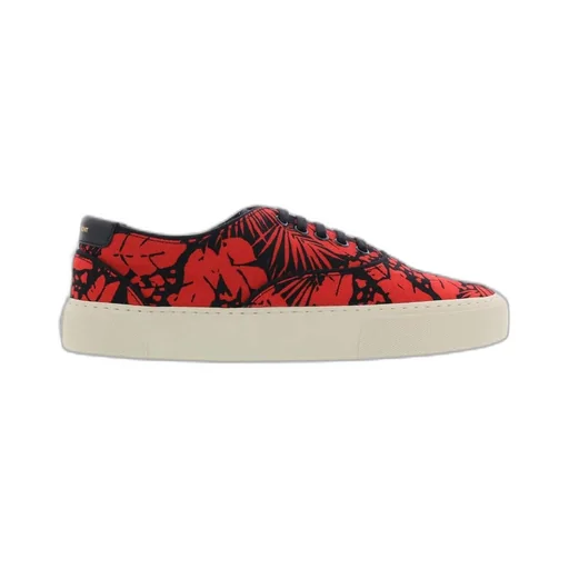 Saint Laurent All-Over Patterned Lace-Up Sneakers